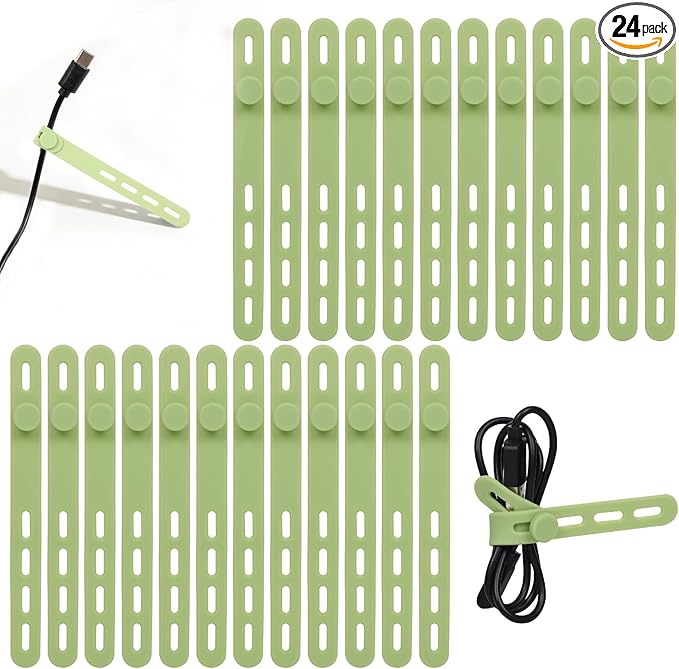 Donruby 24Pcs Silicone Cable Ties by Donruby