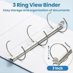 SUNEE 3 Ring Binder 3 Inch 1 Pack - Image 3