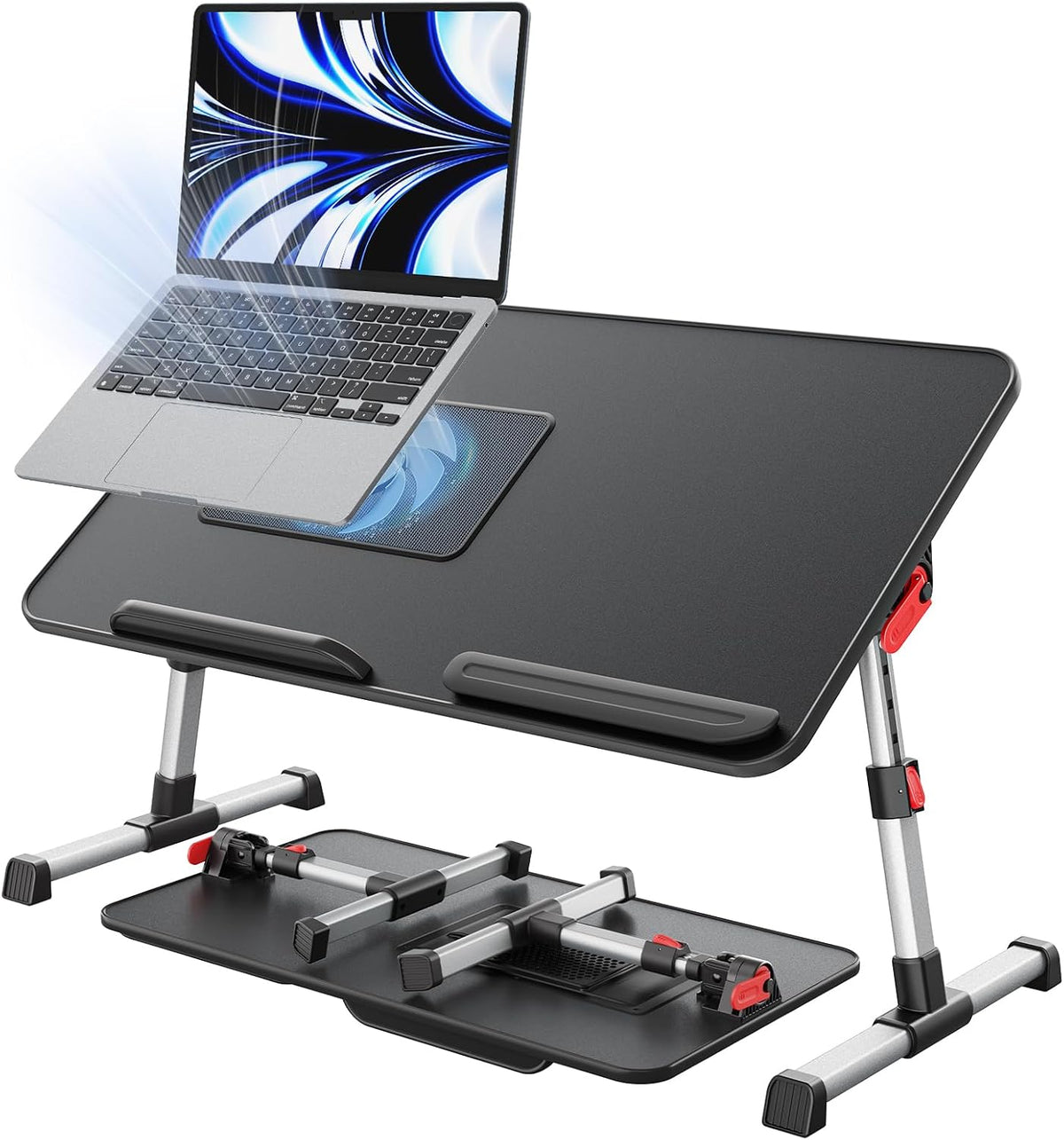 Laptop Desk for Bed with Cooling Fan, SAIJI Lap Desk Tray Table