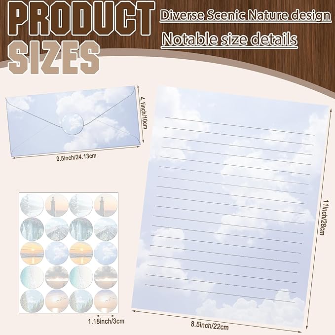 TaoBary 160 Pcs Stationery Paper Set 50 Double Sided Stationery Papers - Image 4
