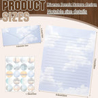 TaoBary 160 Pcs Stationery Paper Set 50 Double Sided Stationery Papers - Image 4
