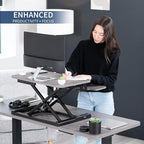 VIVO 26 inch Desk Converter, K Series, Height Adjustable Sit to Stand Riser - Image 4