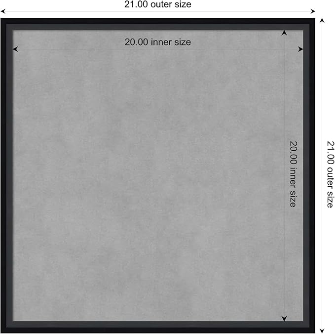 Amanti Art Black Framed Magnetic Board 21x21 Medium Vision Board - Image 4