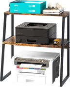 Arbuxzuy Printer Stand for Desk, Desktop Printer Shelf, 3 Tier Desk Shelf for - Image 8