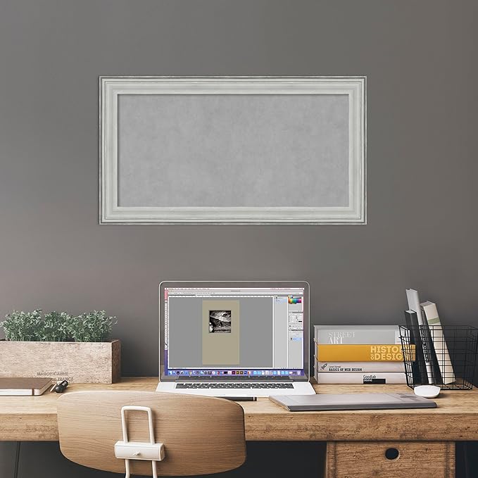 Amanti Art Silver Framed Magnetic Board 15x27 Small Vision Board - Image 5