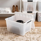 IRIS USA 40 Qt Stackable Plastic Storage Bins - Image 5