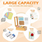 3x5 Index Card Holder with Dividers Bamboo Index Card Organizer Index Card - Image 4