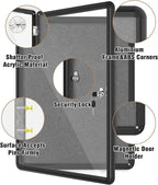 Mifuro 26"x20" Enclosed Bulletin Board, Lockable Weather-Resistant Aluminum - Image 3