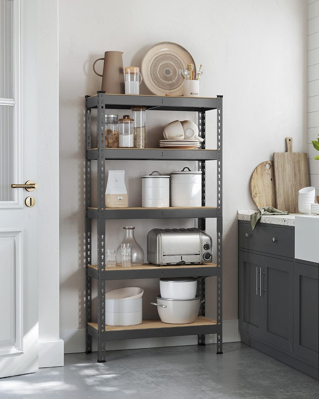songmics 5-tier storage shelves, load 2310 lb, garage, view 9