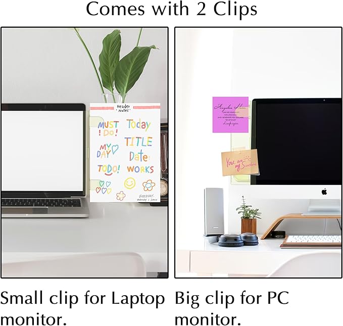 Keenjorika 2PCS Multifunctional Monitor Documents Holder, Desktop Message Board - Image 4