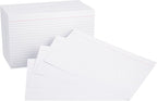 Amazon Basics Ruled Lined Index Note Cards, 5 Pack of 100, 5 in x 8 in by AmazonBasics