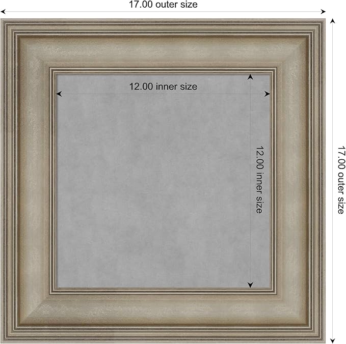 Amanti Art Silver Framed Magnetic Board 17x17 X-Small Vision Board - Image 4