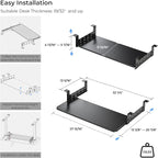 EUREKA ERGONOMIC Adjustable Keyboard Tray Under Desk, 28x11 Inch Large Slide - Image 7