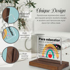 Paraeducator Gifts, Thank You Rainbow Desk Sign - Image 3