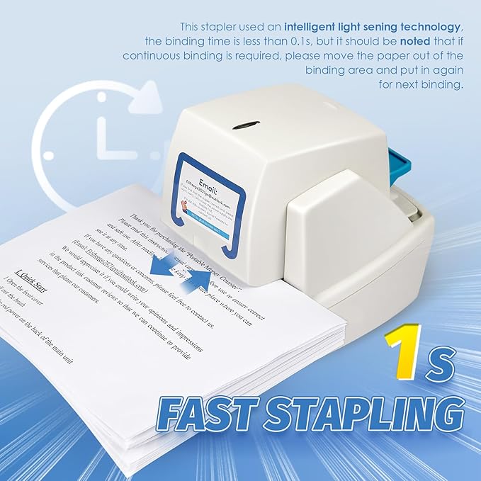 Frifreego Electric Stapler, Heavy Duty 70 Sheets Automatic Stapler, Flat-Clinch - Image 4