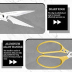 Kitchen Scissors All purpose, Have duty Stainless Steel Cooking Shears - Image 8