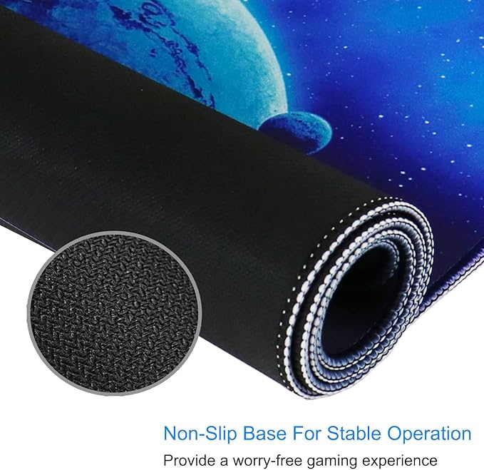 Naukay Gaming Mouse Pad, 31.5x15.7 inch Large Extended Computer Keyboard Mouse - Image 4