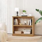 blini 2-Shelf Bookcase Wooden Bookshelves 33in Wide Floor Standing Display - Image 7