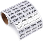 9001-10000 Consecutive Number Inventory Stickers Self Adhesive Waterproof by Unknown