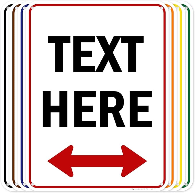 Custom Arrow, Custom Directional Sign, Two Way Arrow, 18x24 Inches, 55 mil by MySignCenter