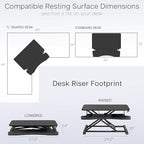 VIVO 28 inch Desk Converter, K Series, Height Adjustable Sit to Stand Riser - Image 6