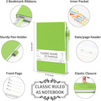 feela 5 Pack Notebooks Journals Bulk, Hardcover Notebook Classic Ruled Lined - Image 2