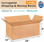 Large Shipping & Moving Boxes 20 x 10 x 8 inches - Image 2