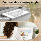 Adjustable Desktop Stand for Skylight Calendar Max 27 inch 15 inch (White) | 15 inch Desk Mount Holder,Detachable Tool-Free, 27 inch Digital Calendar Stand, With Stylus Pen and Pen Holder Mount