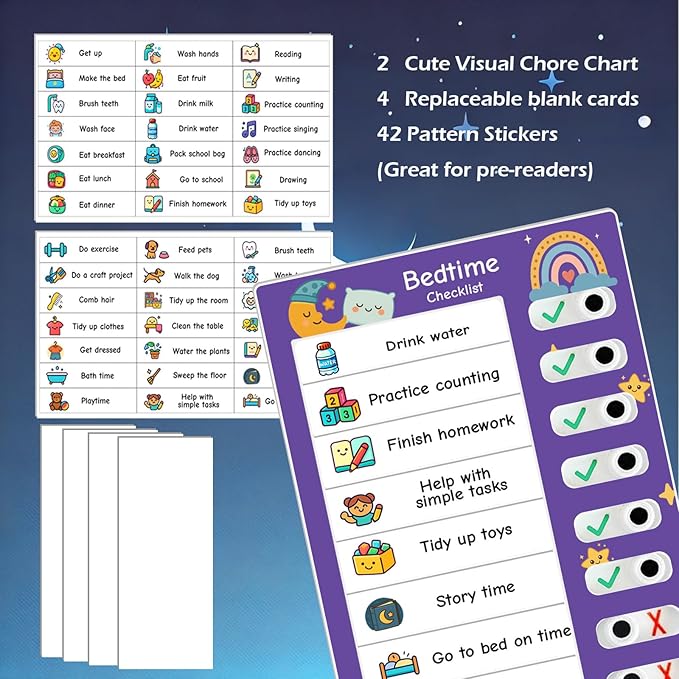 2PCS Magnetic Visual Chore Chart - Image 2