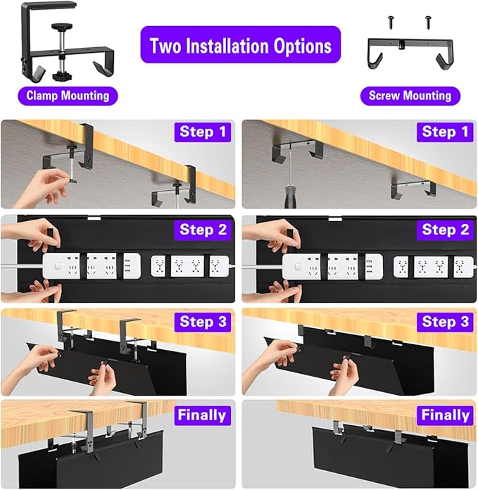 Under Desk Cable Management Tray 36" - Image 7