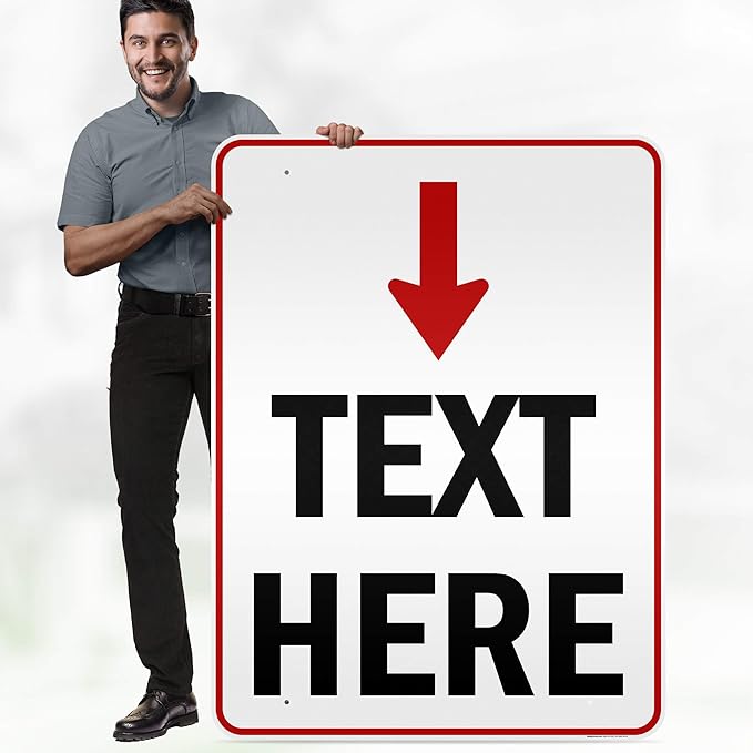 Custom Arrow, Custom Directional Sign, Arrow Down Sign, 36x48 Inches, Reflective - Image 2