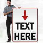 Custom Arrow, Custom Directional Sign, Arrow Down Sign, 36x48 Inches, Reflective - Image 2