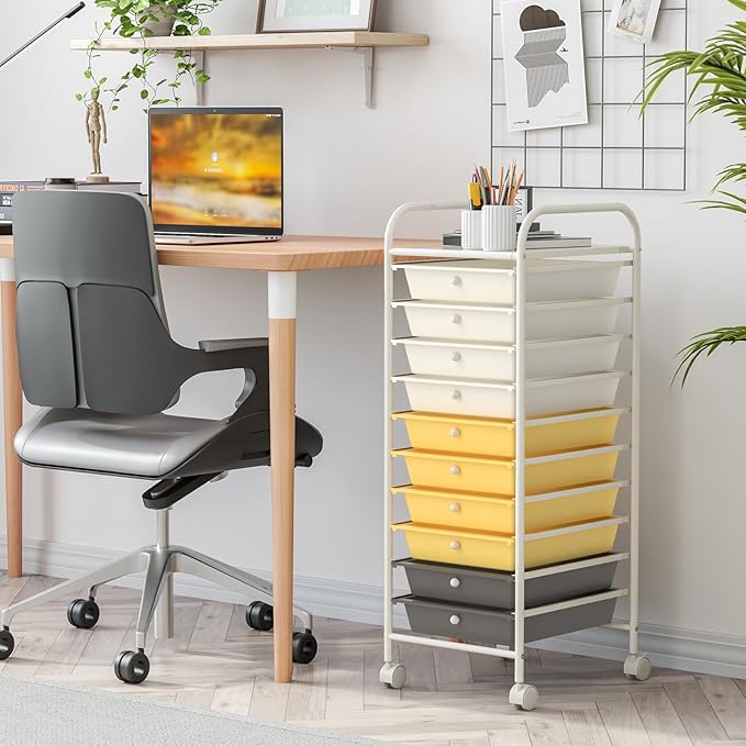 GLACER 10 Drawers Rolling Cart, Storage Cart - Image 9