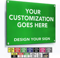 Custom Personalized Outdoor Metal Aluminum Business Signs, Waterproof White