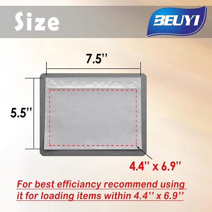 BEUYI Clear 7.5'' x 5.5'' Packing List Envelopes, Adhesive Shipping Label - Image 5