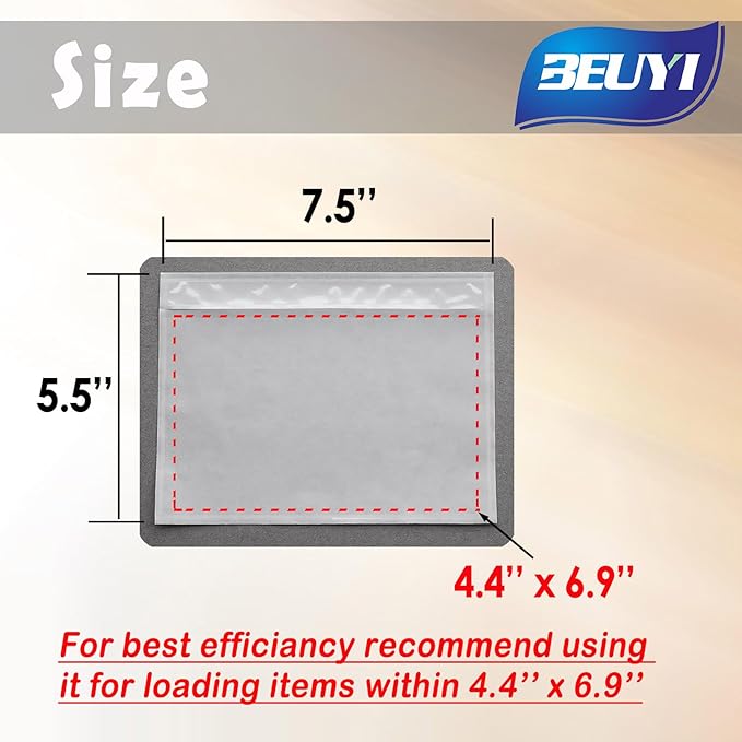 BEUYI Clear 7.5'' x 5.5'' Packing List Envelopes, Adhesive Shipping Label - Image 5