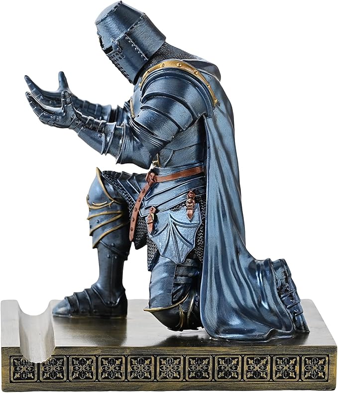 NCQIXIAO Medieval Templar Vanguard Officer Knight Pen Holder Pen Stand Desk - Image 8
