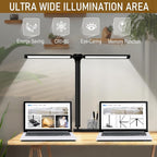 Dimmable LED Desk Lamp with USB Charging Port, 50 Lighting Modes Dual Swing Arm - Image 3