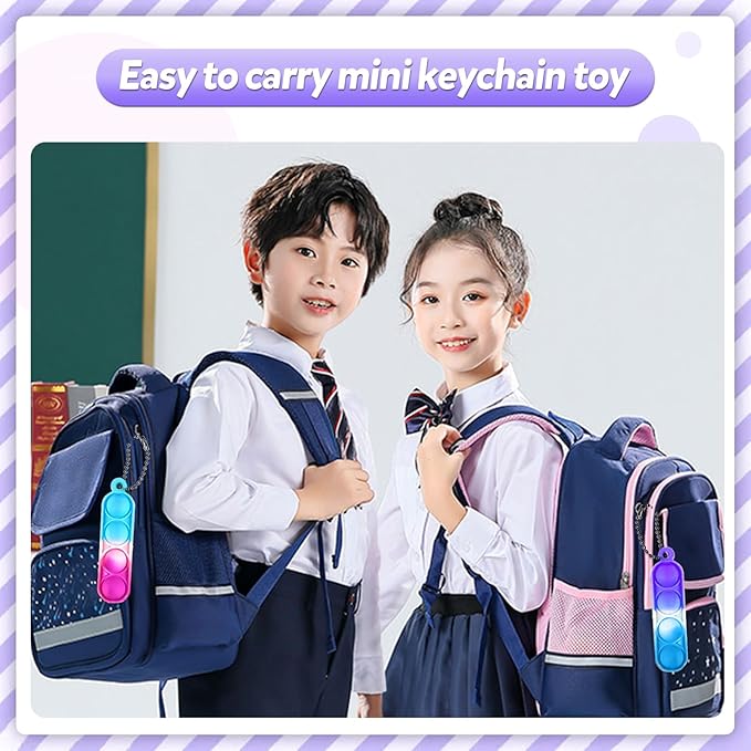 260 PCS Pop Keychain Bulk Party Favors, Fidget Toys - Image 5