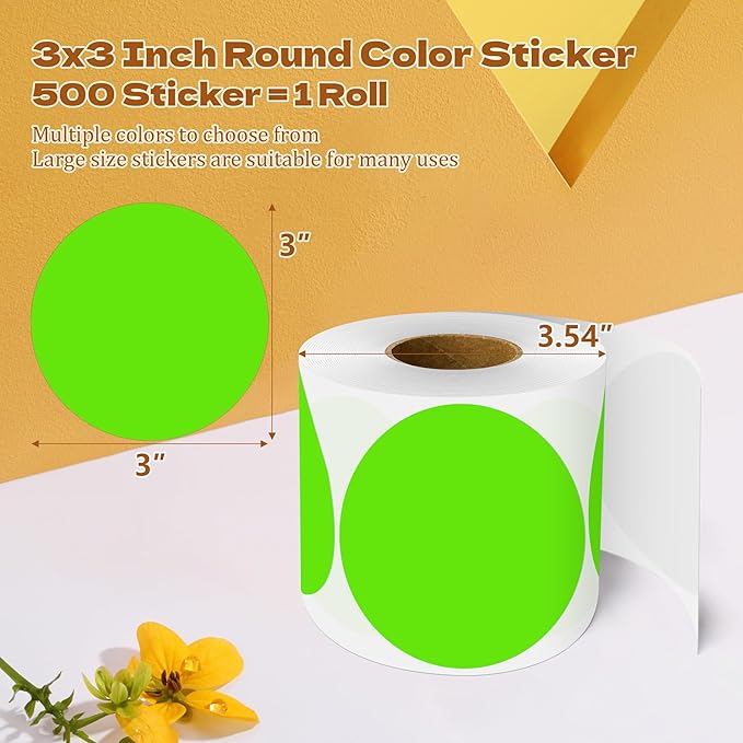 3 Inch Round Color Coding Labels - Image 2