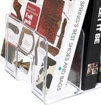 Lemecima 4 Pack Acrylic File Sorter, 4-Section Clear Desktop File Folder Holder - Image 4