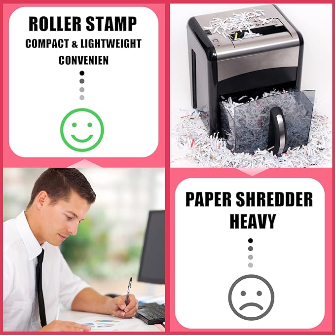 Nezyo 2 Pack Identity Protection Roller Stamp Identity Theft, Confidential - Image 5