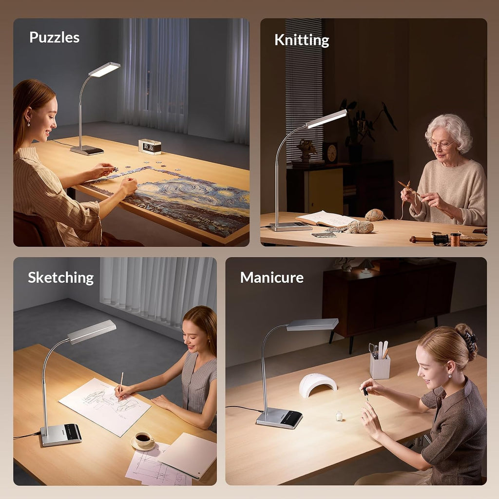 lepower desk lamp, 800lm led for home office, view 9