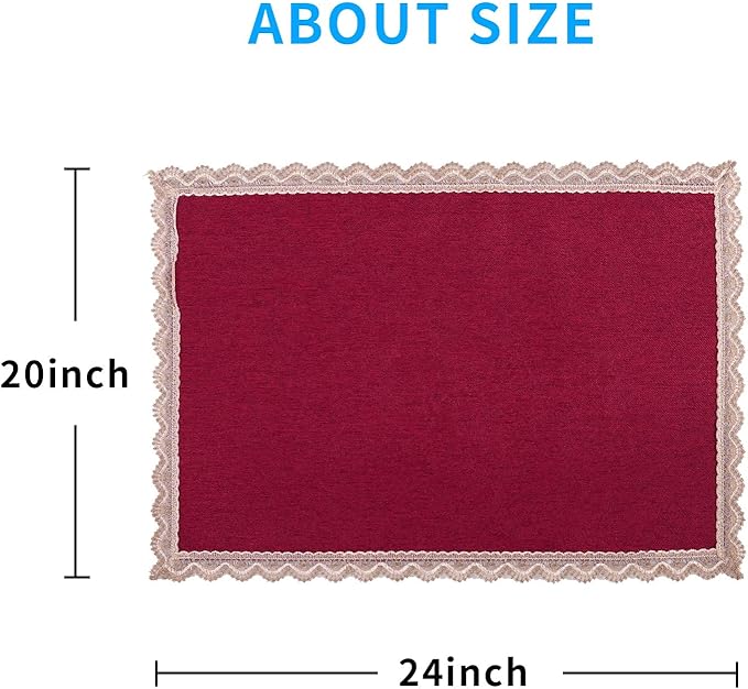 MINJIATEX Couch arm Covers, Non-Slip lace Sofa arm Covers Set of 2 Washable - Image 6