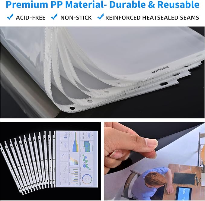 Sheet Protectors 200 Page, Page Protector 8.5" x 11" ，Upgraded Clear Plastic - Image 7