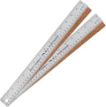 Breman Precision Metal Ruler 15 Inch Cork Back – 2 Pk Stainless Steel Straight by WAPortman