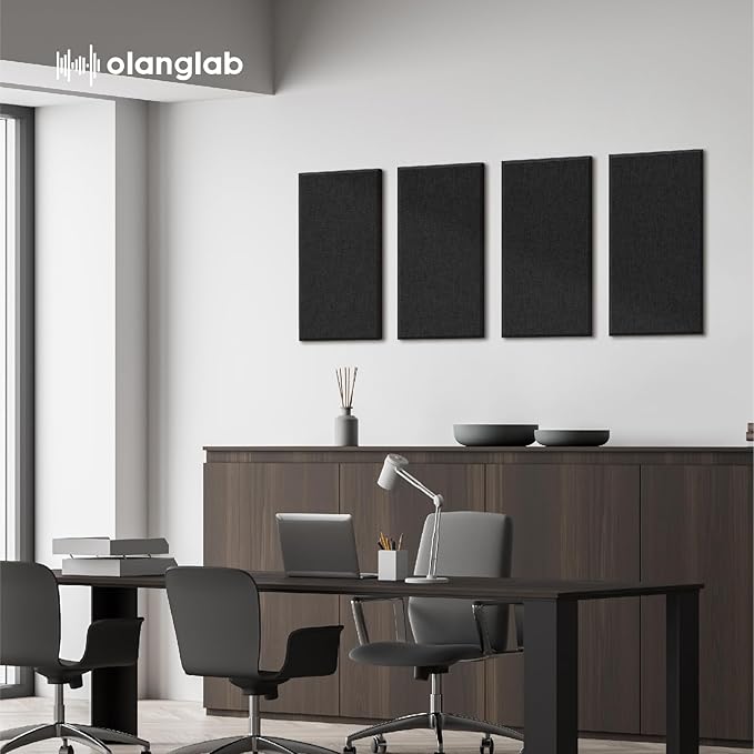 Olanglab Fiberglass Acoustic Wall Panels 4 Pack, 11.8'' x 23.6'' Sound Panels - Image 3