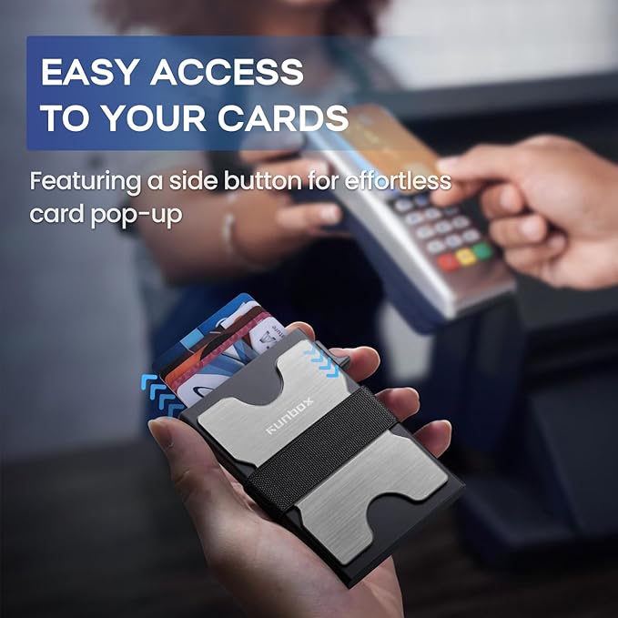 RUNBOX Slim Card Holder Wallet for Men, Minimalist RFID Blocking Wallet - Image 4