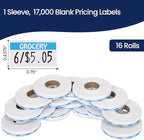 Perco Blue Reverse Print on White Grocery Labels to fit Monarch 1110 Price Gun - Image 3