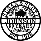 Personalized Wedding Anniversary Sign Gifts, Custom 50th 40th 65th 60th 25th by HZYCYYFC
